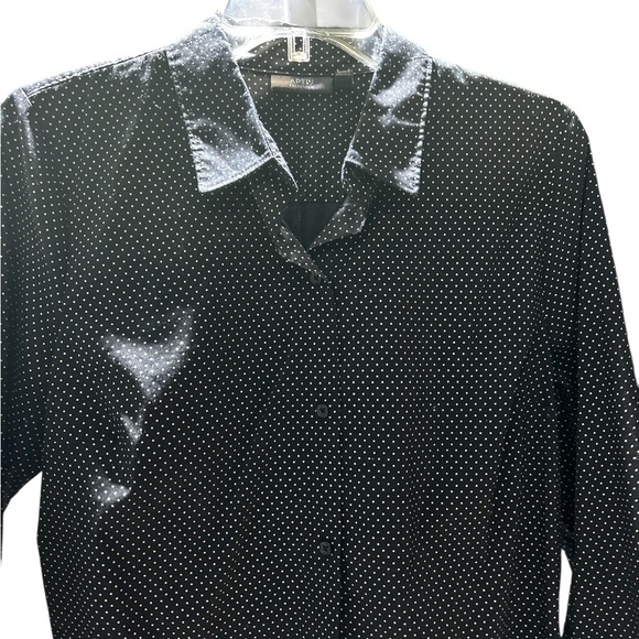 Apt. 9 Black and White Polka Dot Blouse - Picture 2 of 3